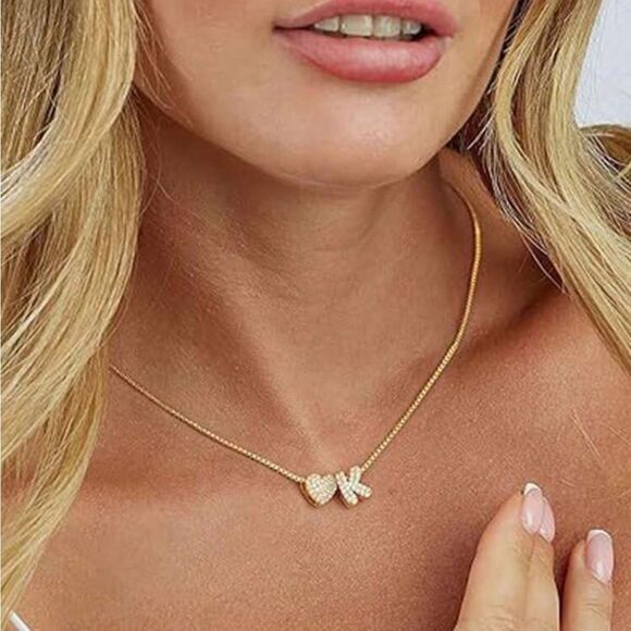 Letter K necklace N811 - Picture 1 of 5